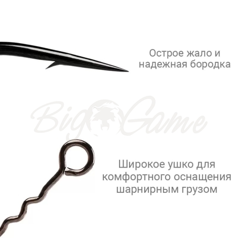 Крючок одинарный CRAZY FISH Round Bent Fixative Shank №10 (15 шт.) фото 3