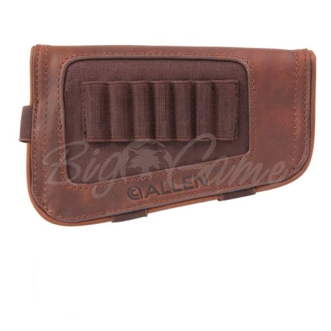 Патронташ на приклад ALLEN New Castle Leather Buttstock Cartridge Carrier цвет Brown фото 1