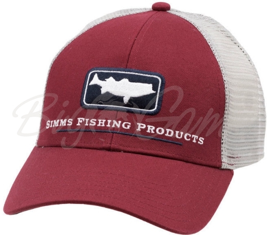 Кепка SIMMS Striper Icon Trucker цвет Rusty Red фото 1