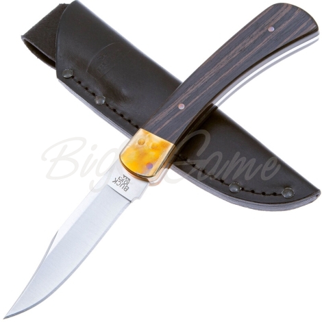 Нож туристический BUCK Hunter 420HC нержавеющая сталь 420HC рукоять Дерево цв. Черный фото 1