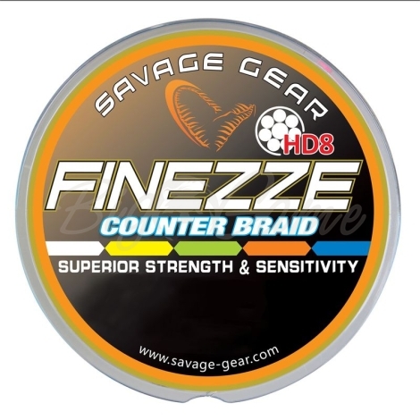 Плетенка SAVAGE GEAR Finezze HD8 Counter Braid 3000 м 0,36 мм цв. многоцветный фото 1