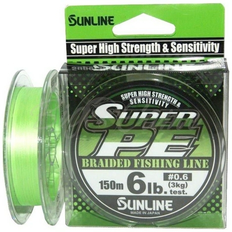 Плетенка SUNLINE New Super PE 150 м 0.4 цв. light green фото 1