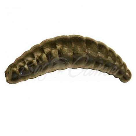 Червь TROUT ZONE Maggot 1,6" зап. сыр (10 шт.) цв. черный фото 1