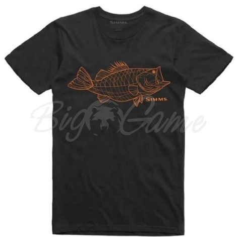 Футболка SIMMS Bass Line T-Shirt цвет Black фото 1