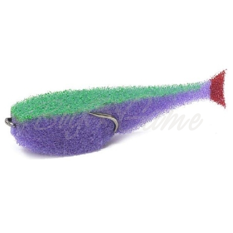 Поролоновая рыбка LEX Classic Fish CD UV 11 LGBB (сиреневое тело / зеленая спина / красный хвост) фото 1