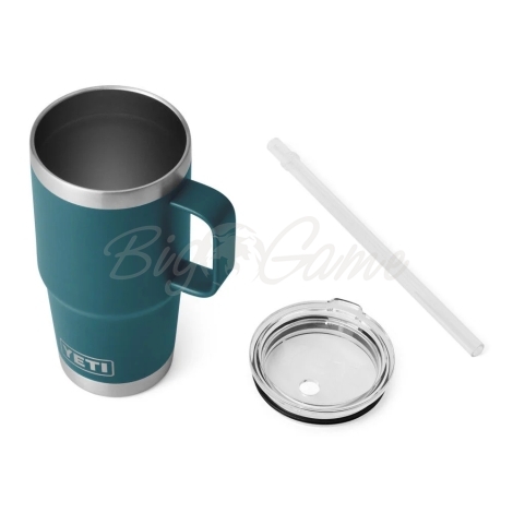 Термокружка YETI Rambler Straw Mug 710 цвет Agave Teal фото 3