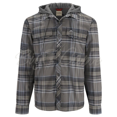 Рубашка SIMMS Coldweather Hoody цвет Gunmetal Neo Plaid фото 1