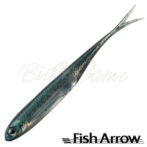 Слаг FISH ARROW Flash J Split 4" (6 шт.) цв. 03 (Neon Green/Silver) фото 1