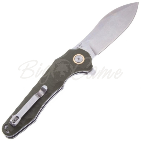 Нож складной CJRB Mangrove  D2 рукоять стеклотекстолит G10 цв. Зеленый фото 4