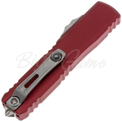 Нож складной автоматический MICROTECH Ultratech S/E Gen IV сталь M390MK рукоять Алюминий 6061-T6 цв. Бордовый фото 3