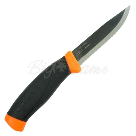 Нож MORAKNIV Companion F Serrated сталь Sandvik 12C27 цв. Оранжевый фото 4