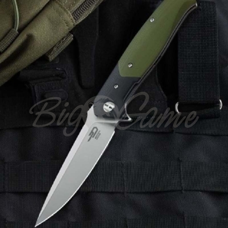 Нож BESTECH Swordfish складной цв. черно-зеленый фото 3