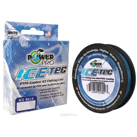 Плетенка POWER PRO Ice-Tec Blue 45 м 0,19 мм цв. Синий фото 1