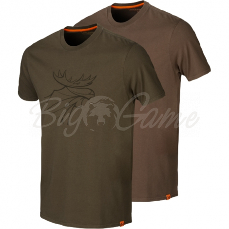 Футболка HARKILA Graphic T-Shirt (2 шт.) цвет Willow green / Slate brown фото 1