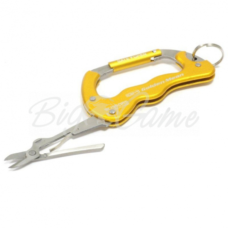 Карабин с ножницами GOLDEN MEAN Karabiner Scissors цв. Yellow фото 1