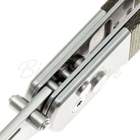 Нож складной полуавтоматический ARTISAN CUTLERY Holm сталь S90V рукоять сталь, микарта цв. Зеленый фото 5