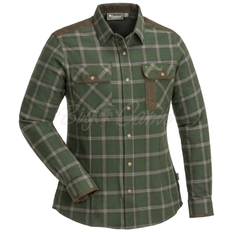 Рубашка PINEWOOD WS Prestwick Exclusive Shirt цвет Moss Green / Dark Brown фото 1