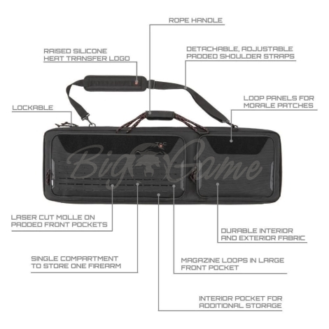 Чехол для оружия ALLEN TAC SIX Lockable Squad Tactical Gun Case цвет Black фото 5