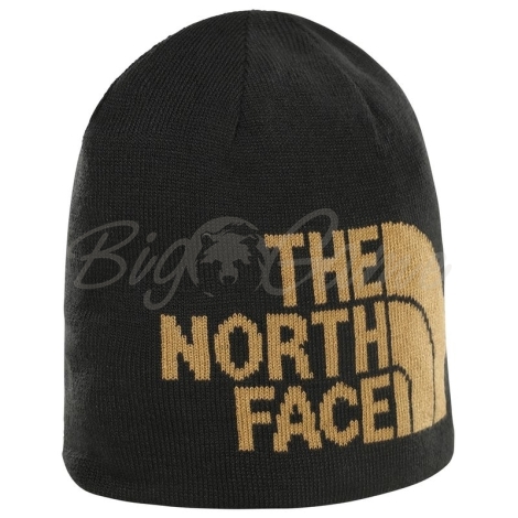 Шапка THE NORTH FACE Highline Beanie цвет black / british khaki фото 1
