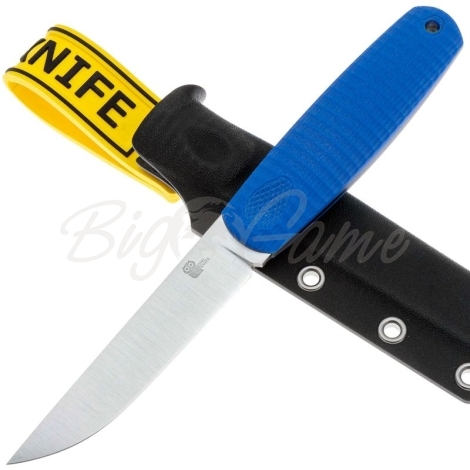 Нож с фиксированным клинком OWL KNIFE Barn сталь Elmax рукоять стеклотекстолит G10 цв. Синий фото 2