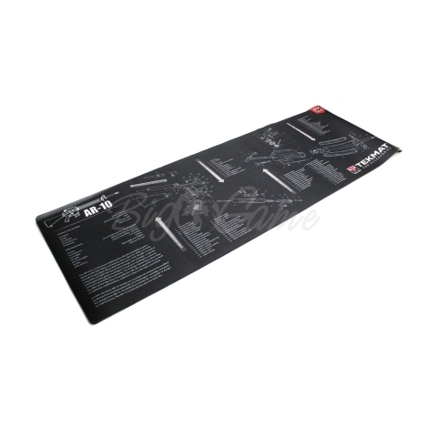 Коврик для чистки оружия TEKMAT Ar 10 Rifle Cleaning Mat 910 х 310 х 3 мм, цв. Черный + схема фото 1