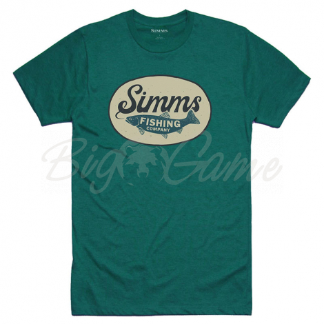 Футболка SIMMS Trout Wander T-Shirt цвет Dark Teal Heather фото 1