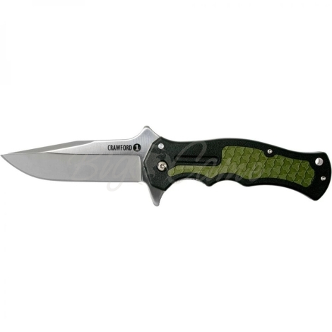 Нож складной COLD STEEL Crawford Model 1 цв. Черный / Зеленый фото 1