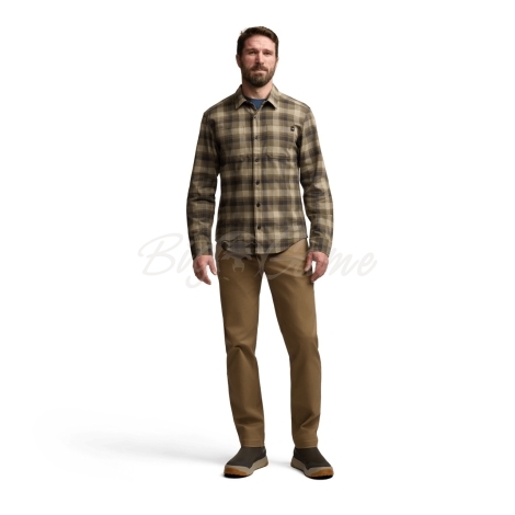 Рубашка SITKA Ashland Lt Wt Flannel Shirt цвет Oak Green Fall Plaid фото 4
