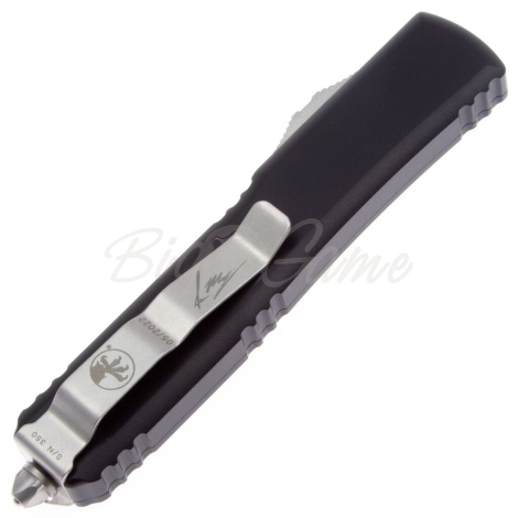 Нож автоматический MICROTECH Ultratech Hellhound CTS-204P рукоять Алюминий цв. Черный фото 2