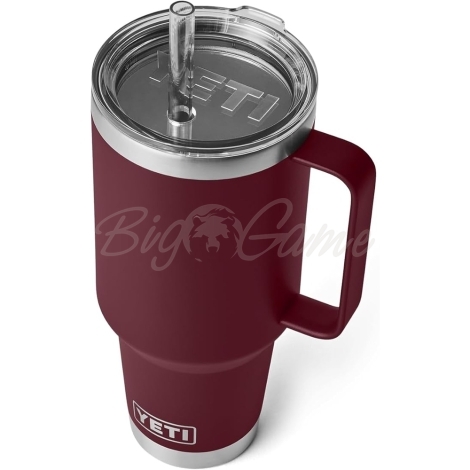 Термокружка YETI Rambler Straw Mug 1242 цвет Wild Vine Red фото 2
