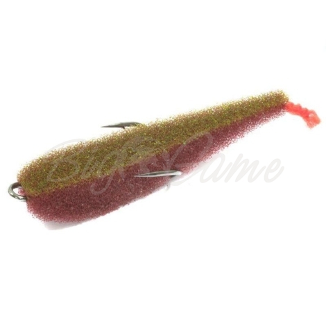 Поролоновая рыбка LEX Zander Fish 5,5 BLB (кирпичное тело / салатовая спина / красный хвост) фото 1