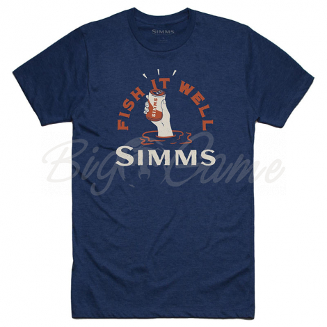 Футболка SIMMS Cheers Fish It Well T-Shirt цвет Navy Heather фото 1