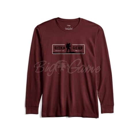 Футболка SITKA Trek Long Sleeve Tee цвет Dark Red фото 1