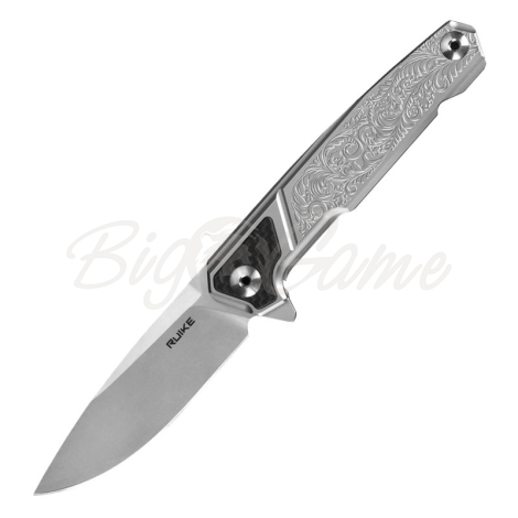Нож складной RUIKE Knife P875-SZ цв. Серый фото 1