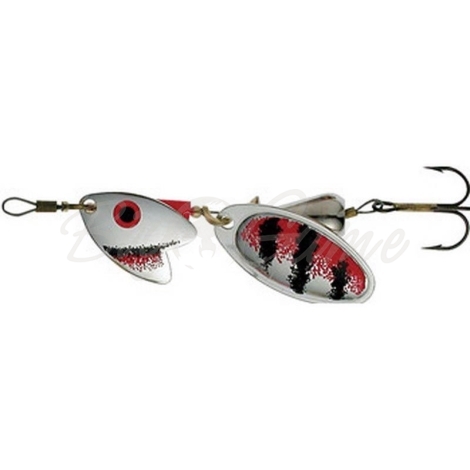 Блесна вращающаяся MEPPS Tandem Trout (блистер) № 0 цв. Silver / Red / Black фото 1