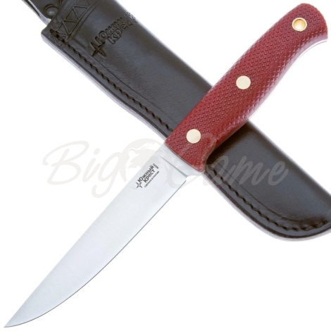 Нож ЮЖНЫЙ КРЕСТ Рыбацкий М Сталь VG10 рукоять Микарта красная/насечка фото 2