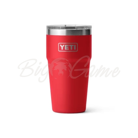 Термостакан YETI Rambler Stackable Cup w/Magslider Lid 591 цвет Rescue Red фото 1
