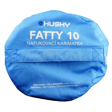 Коврик надувной HUSKY Fatty 10 цвет Голубой фото 6