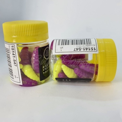 Личинка COOL PLACE Maggot 4 см (10 шт.) зап. сыр цв. 15 желтый / фиолетовый фото 3