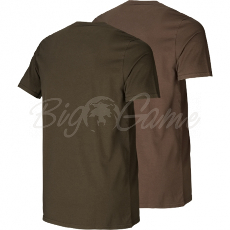 Футболка HARKILA Graphic T-Shirt (2 шт.) цвет Willow green / Slate brown фото 2