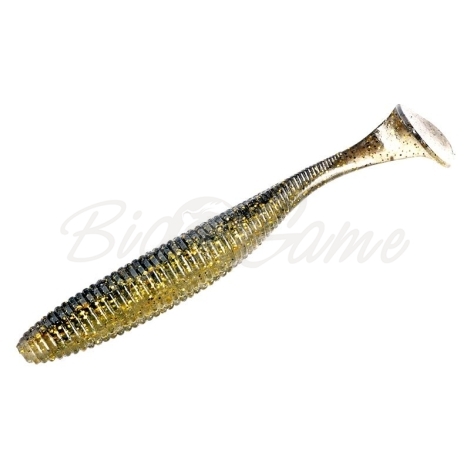 Виброхвост JACKALL Rhythm Wave 3,8" (7 шт.) цв. gold & black shad фото 1