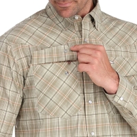 Рубашка SIMMS Brackett LS Shirt цвет Dark Stone Classic Plaid превью 2