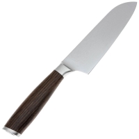 Нож с фиксированным клинком BOKER Meisterklinge Damast Santoku сталь VG-10,дамаск рукоять Дуб цв. Черный превью 3