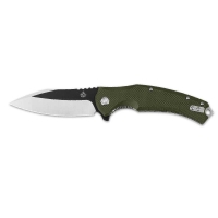 Нож складной QSP KNIFE Snipe сталь D2 рукоять G-10 зеленая превью 1