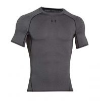 Термофутболка UNDER ARMOUR HeatGear Armour SS цвет Carbon Heather / Black