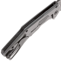 Нож складной полуавтоматический KERSHAW Cannonball сталь D2 рукоять Нержавеющая сталь цв. Серый превью 4