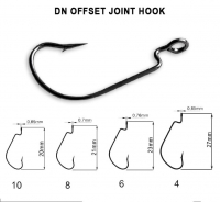 Крючок офсетный CRAZY FISH DN Offset Joint Hook № 10 (200 шт.)