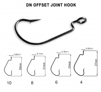 Крючок офсетный CRAZY FISH DN Offset Joint Hook № 8 (200 шт.)