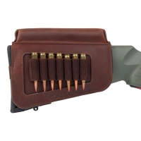 Патронташ на приклад ALLEN Westcliff Leather Buttstock Cartridge Carrier цвет Brown превью 2