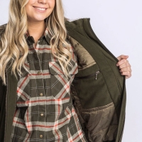 Толстовка PINEWOOD WS Harriette Padded Fleece Jacket цвет Green / Suede Brown превью 4